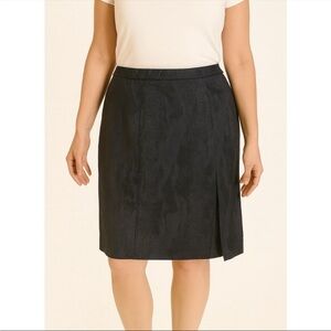 Altuzarra Target Pencil Skirt with Slit Size 10 Black Snakeskin